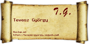 Tevesz György névjegykártya