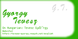 gyorgy tevesz business card